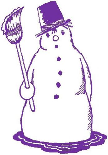 30 Custom Vintage Purple Snowman Personalized Address Labels