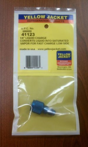 Yellow jacket 41123 liquid charging adapter 1/4&#034; for sale