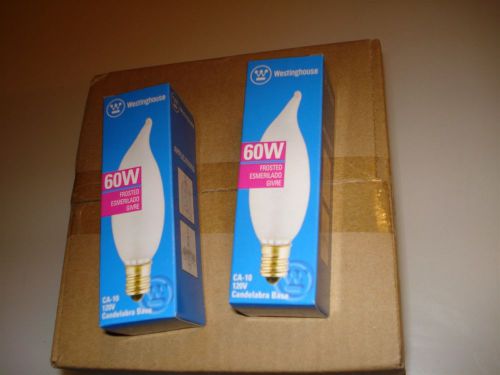 (1372.)Decorative Bulb 60W Frost.Flametip.Can-base 25pk