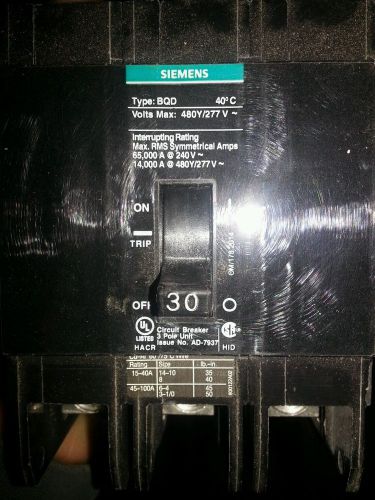 Circuit breaker, bqd, 3p, 30a, 480vac for sale