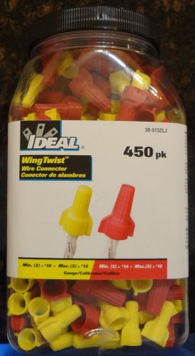 IDEAL Wing Twist Assorted Red and Yellow Wire Connectors Large Jar (450-Pack)