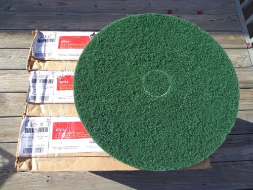 Tough guy 19-inch diameter stripping floor pads, green - 4ry14 for sale