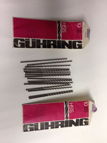 Guhring No. 501 GT50 #44 Drills Parabolic flute HSS 2.18mm
