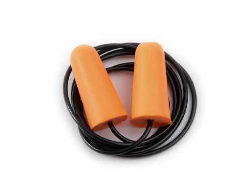EAR PLUGS, DISPOSABLE PU FOAM, WITH CORD, NRR32 (10pr/Bag)