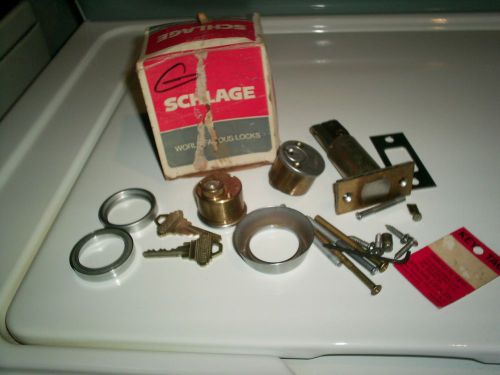 Vintage Schlage Double Cylinder Lock 2 3/8&#034; Backset