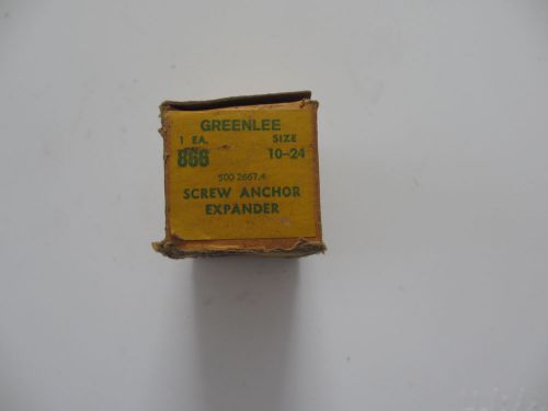 Greenlee 866 lead anchor masonry screw expander caulk anchor kit  size #10-24 for sale