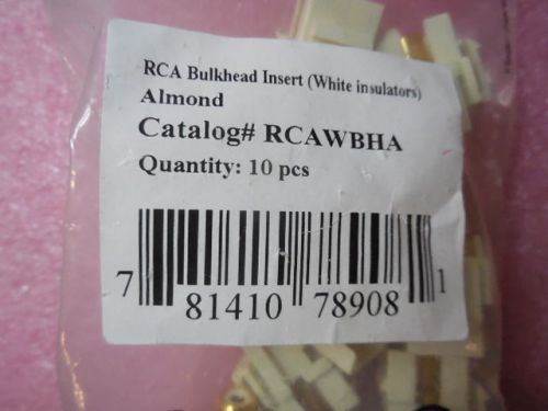 10 PCS HONEYWELL RCAWBHA RCA BULKHEAD INSERT WHITE INSULATORS ALMOND