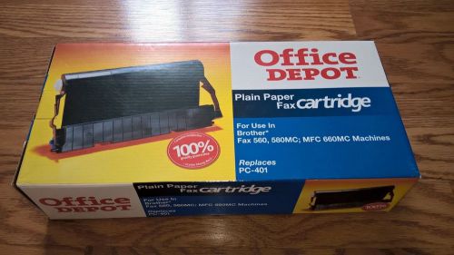 Office Depot Brother PC-401 Plain Paper Fax Cartridge. Fax 560,580 MC,MFC 660MC