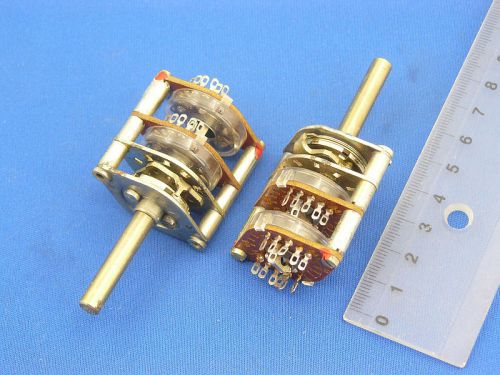 2 x Paladium Contacts / Germany Made Rotary Switch 4P 3T 4P3T 4 pole 3 throw NEW