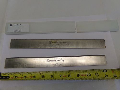 SET OF 2 AMANA TOOL PLANNER BLADES / KNIVES 12&#034; X 1-1/4&#034; X 1/8&#034; P 395 - NEW