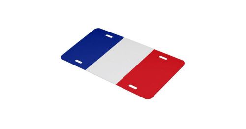 FRANCE FLAG 6&#034;x12&#034; PLASTIC THICK LICENSE PLATE CAR TAG BLUE WHITE RED