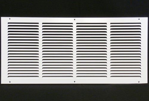 Metal-fab 24&#034; x 10&#034; return grille - easy air flow - flat stamped face for sale