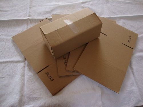 5 Brown Corrugated Shipping Box 8x4x3 Sunglasses Cardboard Carton Packing Mailer