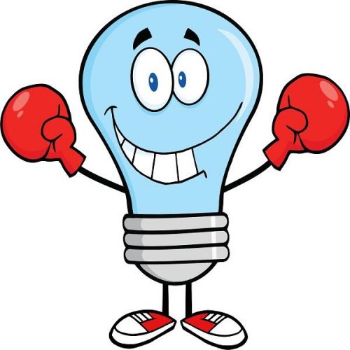 30 Custom Blue Boxer Light Bulb Personalized Address Labels