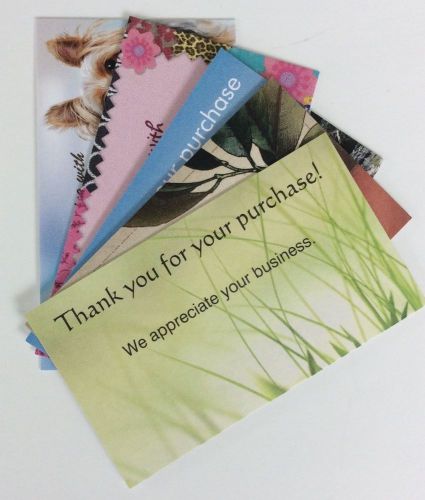 50 Seller Thank You Tags Notes Cards Package Inserts Variety Pack 3