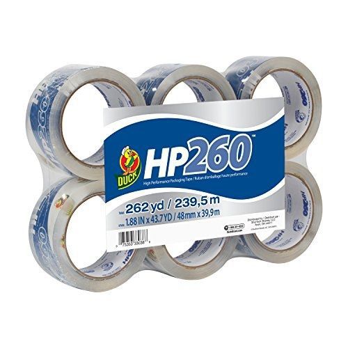 Duck Brand HP260 High Performance 3.1 Mil Packaging Tape, 1.88-Inch x 43.7-Yard,