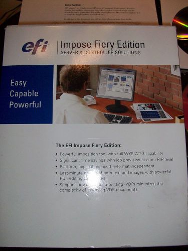 EFI Fiery Colorproof XF Production Print Document Impose Edition Software Server
