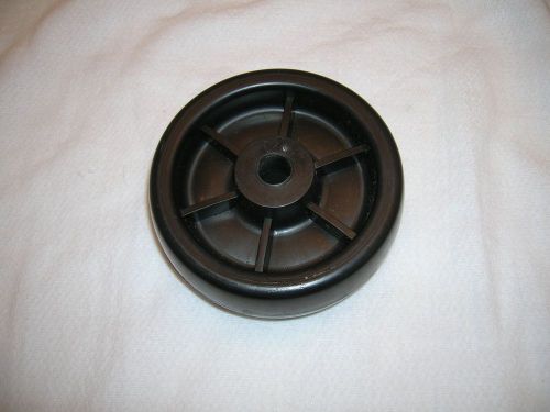 17 POLYOLEFIN WHEELS NOS  4&#034; X 1-1/2&#034; WITH 1/2&#034; ID COMPLETE WITH SHAFTS AND NUTS