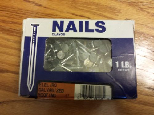 Electro Galvanized 1&#034; Roofing Nails 1 LB
