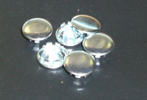 Walk in cooler freezer cam hole plugs polished chrome metal 1/2&#034; - dozen for sale