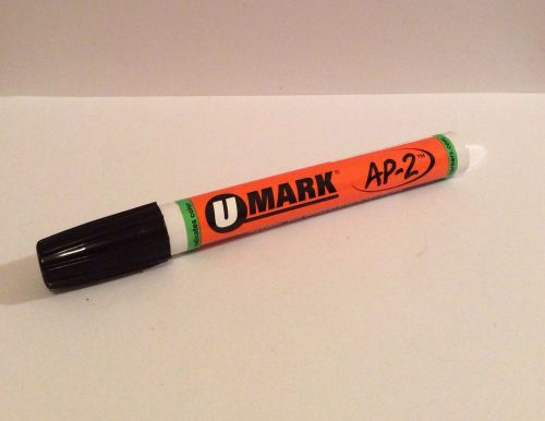 U Mark Permanent Marker AP-2 Black Ink New Chisel Tip Heavy Duty