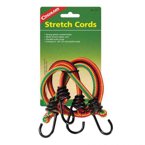 Coghlans 512 Strong Utility Bungee Cords/Stretch Straps/Tie Downs 20&#034; - 2 pack