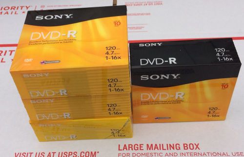 Lot of 40 NIP Sony DVD-R Blank Disk Media Lot 120 Min 4.7 GB