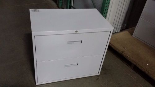 2 DRAWER  LATERAL FILE CABINET WHITE COLOR by Steel Case  w/LOCK&amp;KEY