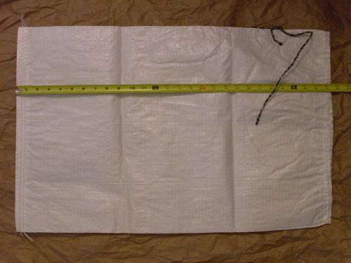 10 Empty White Sand Bag(27.5&#034; x 18&#034;)Removable Tie String/Double Stitching