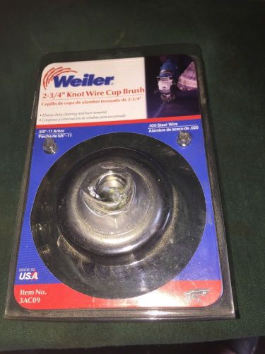 Weiler 2 3/4 Knot Wire Cup Brush NEW 3AC09