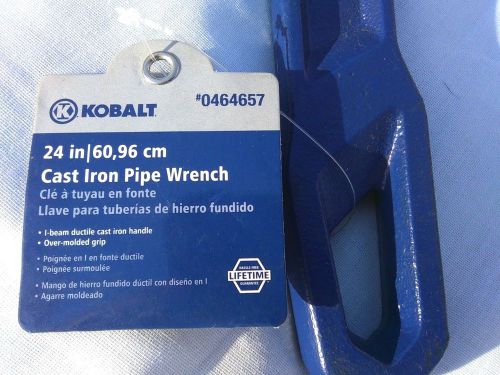 NEW KOBALT Lifetime Warranty 24&#034; Cast Iron Pipe Wrench Plumbing / Construction
