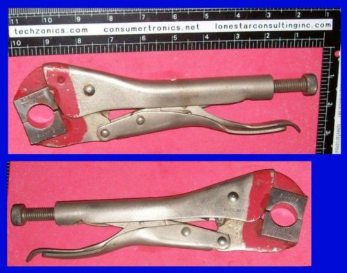 RARE REED MFG. PIPE VISE-GRIPPING PLIERS TOOL, 3/4-CTS, WRENCH, CRIMPER,CRIMPING