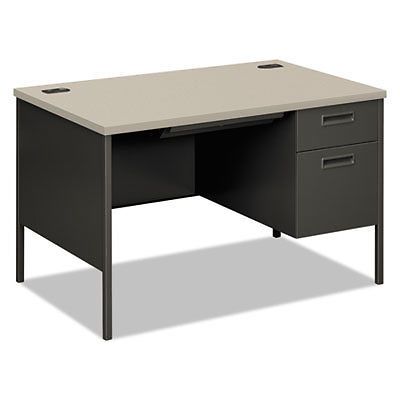 Metro Classic Right Pedestal Desk, 48w x 30d x 29 1/2h, Gray Patterned/Charcoal