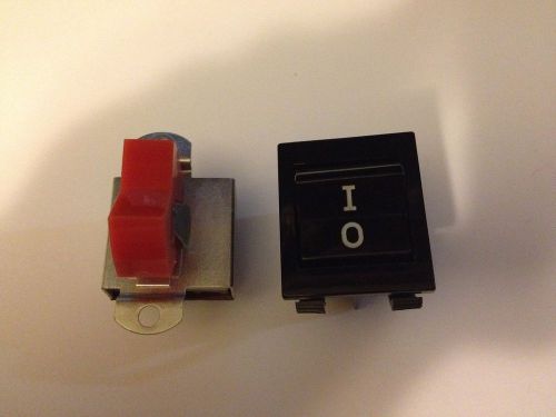 2 Vintage Rocker Switches - UID Ultra Glow Red &amp; Arrow England Black - Used VGC