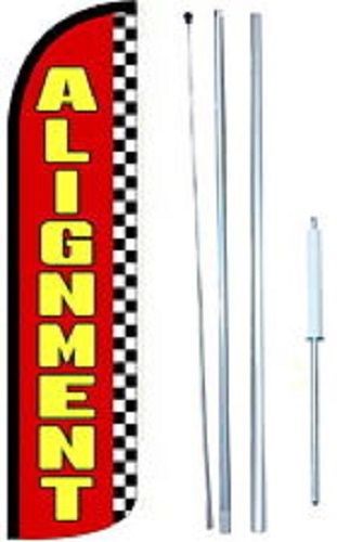 Alignment Checkers Windless  Swooper Flag With Complete Hybrid Pole set