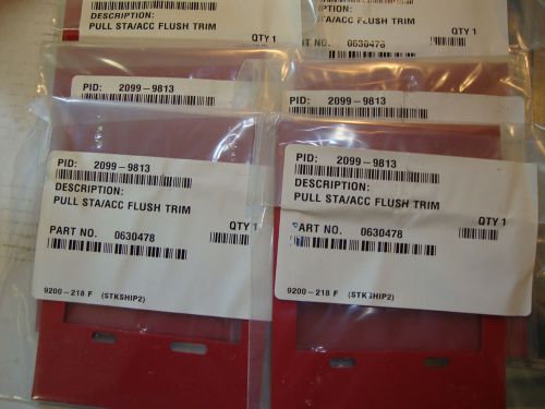 (7) new simplex 2099-9813 pull station red flush trims for sale