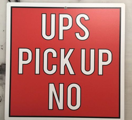 UPS Green Yes/Red No 12&#034;x12&#034; Hanging Polypropylene Sign