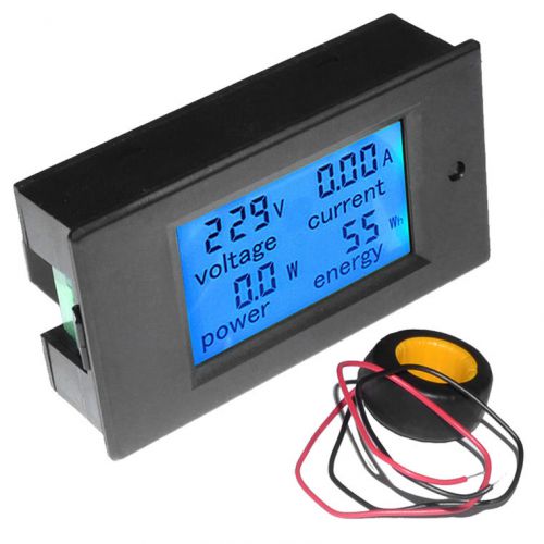 LCD AC 80-260V 0-100A Digital Voltage Volt Current Meter Panel Power Energy DG