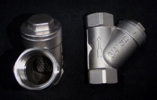 Stainless steel y strainer 3/4&#034; npt pipe for sale