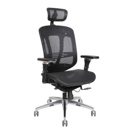 Thornton&#039;s ergoexec high back mesh executive swivel office chair, black for sale