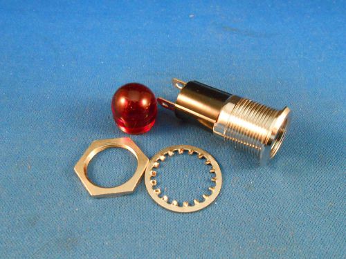 95-0463-0931-311 DIALIGHT RED STOVEPIPE LIGHT IND. 75W/125V TWO SOLDER LUG NOS