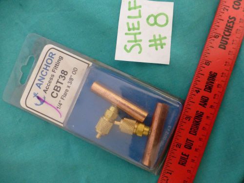 Anchor access fitting CBT38 1/4&#034; flare x 1/3&#034; OD slip fit copper tee valve