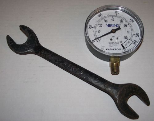 Tyco w-type 6 fire sprinkler head wrench  + ashcroft 35-w1005p-02l-xul gauge for sale