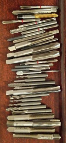 31 Piece Mixed Lot of Used Taps Router Bits and Drill Bits Tools