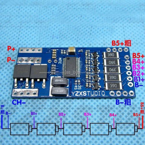 10A Battery BMS Protection Board Balance 3/ 4/ 5 Packs Li-ion lithium batteries