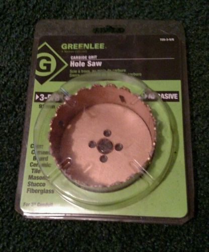 Greenlee 3 5/8&#034; carbide grip hole saw