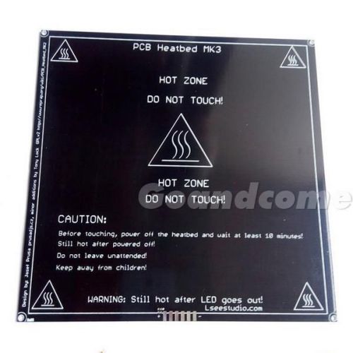 Black Heatbed MK2B 12V 24V PCB Hot Plate Heat Bed Mendel Reprap 3D Printer G1CG