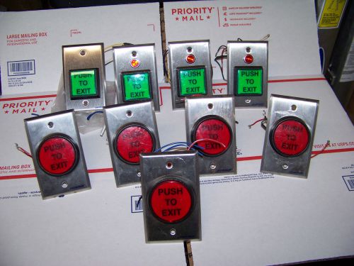 LOT OF 9 SECURITRON EXIT BUTTONS ACCESS CONTROL