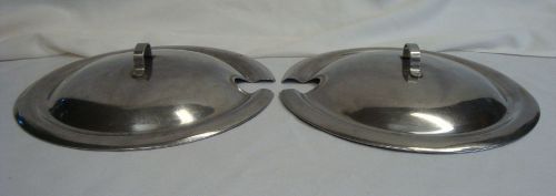 Stainless steel commerical serving pan lid 9&#034; diameter with spoon slot for sale