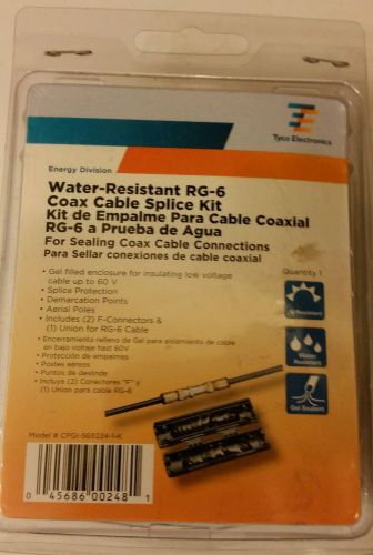 Tyco electronics water resistant rg -6 coax cable splice kit for sale